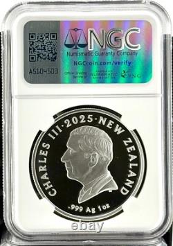 2025 Nouvelle-Zélande 1 $ Mangopare Requin Marteau 1 oz Pièce d'Argent NGC PF 70 UCAM