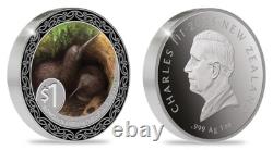 2025 Nouvelle-Zélande 1 $ Okarito Kiwi Brun Colorisé 1 oz Pièce d'Argent NGC PF 70 UCAM