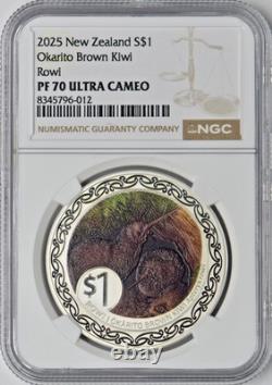 2025 Nouvelle-Zélande 1 oz argent Rowi Kiwi brun NGC PF70UC colorisée ? COINGIANTS