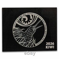 2026 Nouvelle-Zélande 5 oz Argent Preuve Kiwi Marron de North Shore