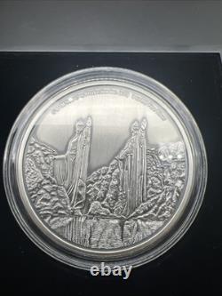 3 oz Argent. 999 New Zealand Mint 2023 Terre du Milieu Argonath Le Seigneur des Anneaux