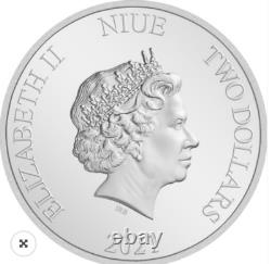 Année lunaire néo-zélandaise 2021 de l'Ox en argent colorisé 1 once, épreuve numismatique, tirage limité à 3 000 exemplaires.