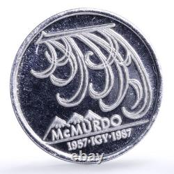 Antarctique 10 dollars Nouvelle-Zélande Station américaine McMurdo X#1 pièce en argent preuve 1987