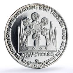 Antarctique 10 dollars Nouvelle-Zélande Station américaine McMurdo X#1 pièce en argent preuve 1987