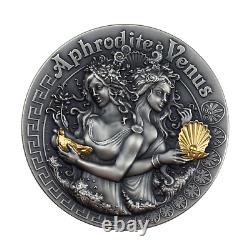 Aphrodite Et Venus Dioddesse Série 2020 Niue 2oz Silver Coin $5 Ngc Ms69