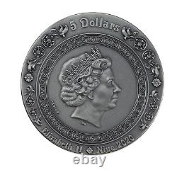 Aphrodite Et Venus Dioddesse Série 2020 Niue 2oz Silver Coin $5 Ngc Ms69