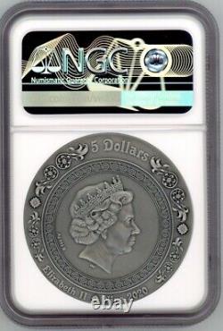 Aphrodite Et Venus Dioddesse Série 2020 Niue 2oz Silver Coin 5 $ Ngc Ms70