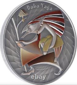 BABA YAGA Monde des Cryptides Pièce d'Argent 1 Oz 2$ Niue 2023