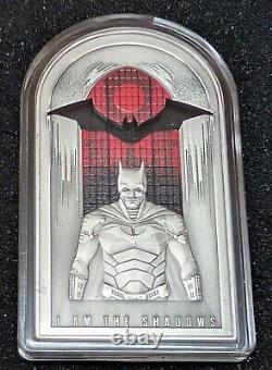 BATMAN Je suis les Ombres - Pièce de Collection en Argent 1 oz, Mintage 2022 (OX-SWC)