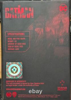 BATMAN Je suis les Ombres - Pièce de Collection en Argent 1 oz, Mintage 2022 (OX-SWC)
