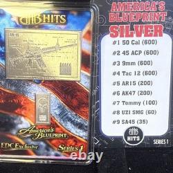BHB frappe barre d’argent fin 1/4 oz et 1 g Blueprint Series 1 - AR 15, 1 sur seulement 200