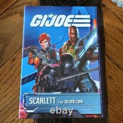 Barre d'argent colorisée Scarlett G. I. Joe Hasbro de la New Zealand Mint 2024. 999 1 oz