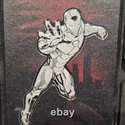 Barre de lingot en argent 999 de 1/2 oz Iron Man Marvel 2026 de la New Zealand Mint 185/500