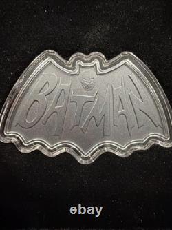 Barre en argent fin de 1 oz avec logo Batman 1996, avec boîte, pièce 2024, New Zealand Mint 032434