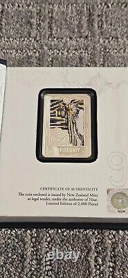 Carte de tarot Niue 2022 #9 Le Hermite 1oz. Pièce en argent 999 Preuve #254/2000 Menthe