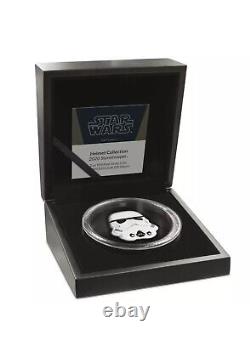 Casque de Stormtrooper 2020 en couleur, pièce en argent de 2 onces à relief ultra élevé, édition limitée à 250 exemplaires