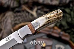 Cfk Handmade D2 Sur Mesure Nouvelle-zélande Red Stag Rosewood Hunting Skinner Couteau