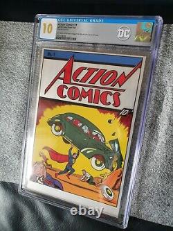 Cgc 10 DC Action Comics #1 Superman Gem Mint Silver Foil Limited Edition