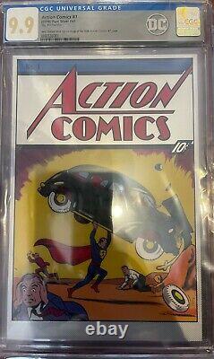 Cgc 9.9 DC Action Comics #1 Superman Mint Silver Foil Limited Edition