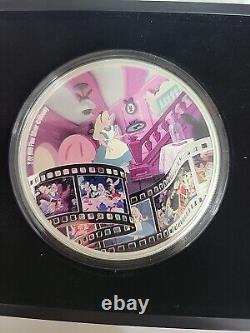 Chef-d'œuvre du cinéma Disney 2023 Alice au pays des merveilles Pièce en argent de 3 oz