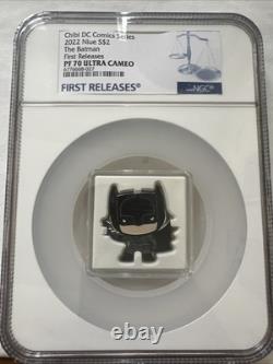 Chibi DC COMIC SERIES 2022 Niue S$2 LE BATMAN PREMIÈRES ÉDITIONS PF70 UC NGC