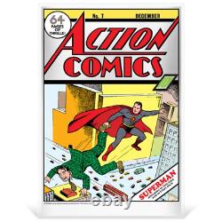Comics D'action #7 Superman 2021 35g Pure Silver Foil Nz Menthe