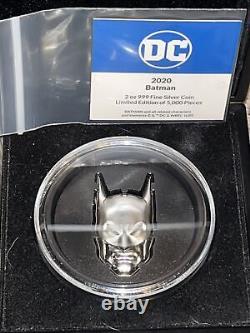 DC Comics 2020 BATMAN Pièce d'argent de 2 oz Seulement 5000 exemplaires frappés Nouvelle-Zélande Menthe