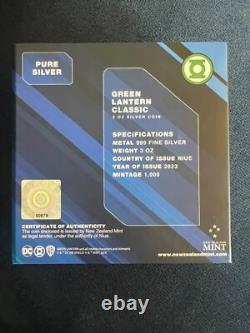 DC LANTERNE VERTE (3 OZ) pièce en argent tirage limité à 1000 par la MONNAIE DE NOUVELLE-ZÉLANDE
