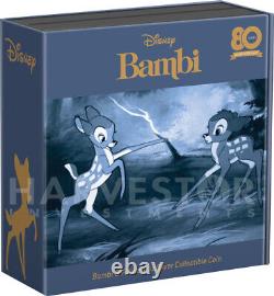 Disney Bambi 80e Anniversaire Bambi & Faline 1 Oz. Pièce D'argent Ngc Pf70