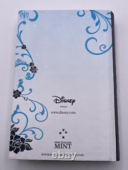 Disney Cendrillon 1 Oz Silver Colorized Proof Coin Edition Limitée Avec Boîtier