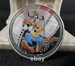 Disney - Dingo - Pièce colorisée - 1 oz. 99% argent pur 2020 Nouvelle-Zélande