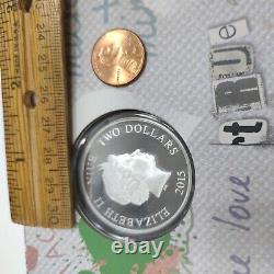 Disney Nouvelle-zélande Monnaie Argent $2. Oo Coin Limited Edition 2015 1 Troy Oz Holder