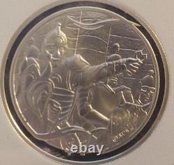 Dollar d'Argent de Nouvelle-Zélande 2003 Seigneur des Anneaux Théoden monte Gem Mintage Faible