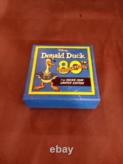 Donald Duck 80e Anniversaire NIUE 1 oz. Pièce en Argent avec COA Monnaie de Nouvelle-Zélande