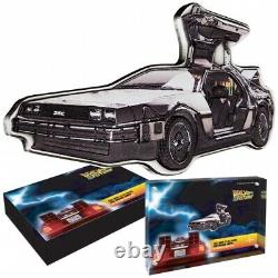 En Stock $5 Retour Vers L'avenir Delorean Voiture Façonné 2021 Niue 2oz Argent Proof