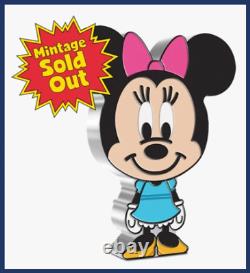 Ensemble 2021 Niue Disney Chibi Minnie Mouse Daisey Duck dans un emballage neuf avec certificat d'authenticité