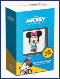 Ensemble 2021 Niue Disney Chibi Minnie Mouse Daisey Duck dans un emballage neuf avec certificat d'authenticité