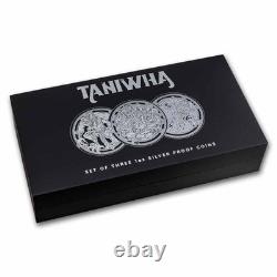 Ensemble de 3 pièces en argent Taniwha proof de la Nouvelle-Zélande 2024 2026