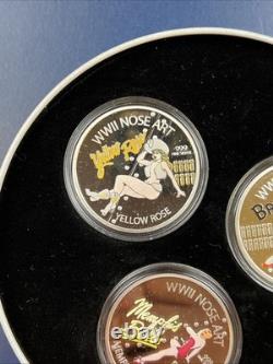 Ensemble de 3 pièces en argent de 1 oz 2012 Nouvelle-Zélande et Mint (Niue) WWII Nose Set