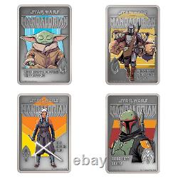 Ensemble de 4 pièces de la série de posters Star Wars Mandalorian de Niue 2022 NGC MS70 Premières Éditions