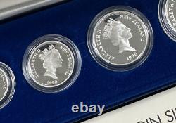 Ensemble de 5 pièces en argent PROOF de la Monnaie royale australienne/Banque de Nouvelle-Zélande de 1990