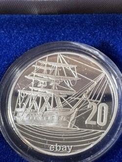Ensemble de 5 pièces en argent en épreuve de 1990 Nouvelle-Zélande - Traité de Waitangi
