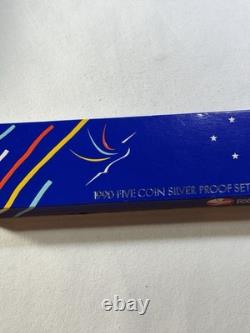 Ensemble de 5 pièces en argent en épreuve de 1990 Nouvelle-Zélande - Traité de Waitangi