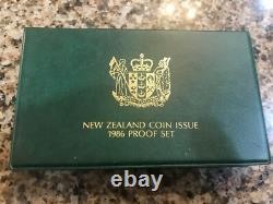 Ensemble de 7 pièces en argent de Nouvelle-Zélande 1986 - Kakapo - emballage d'origine