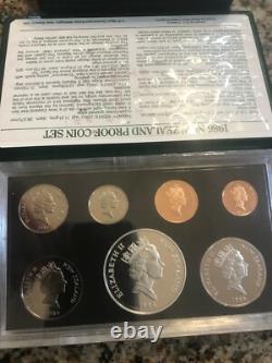 Ensemble de 7 pièces en argent de Nouvelle-Zélande 1986 - Kakapo - emballage d'origine