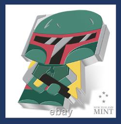 Ensemble de 9 pièces Niue Star Wars Chibi 2021-22 de Boba Fett Storm Trooper 1 Oz en argent avec certificat d'authenticité (COA)