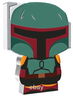 Ensemble de 9 pièces Niue Star Wars Chibi 2021-22 de Boba Fett Storm Trooper 1 Oz en argent avec certificat d'authenticité (COA)