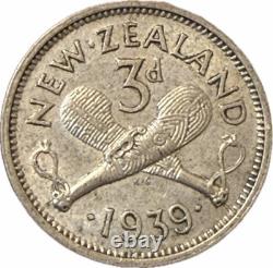 Ensemble de 9 pièces en argent d'Australie, de Nouvelle-Zélande, du Canada et de Terre-Neuve 1919-68