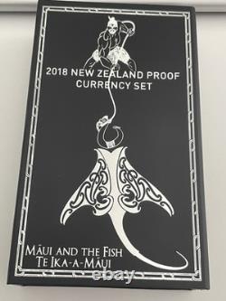 Ensemble de Monnaie en Argent Proof - Art Maori de Nouvelle-Zélande 2018 - Maui et le Poisson
