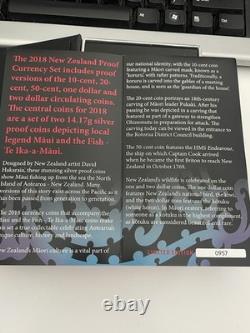 Ensemble de Monnaie en Argent Proof - Art Maori de Nouvelle-Zélande 2018 - Maui et le Poisson